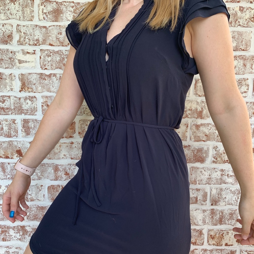 Blue Short Sleeved Dress